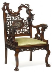 Paire de fauteuils Japonisants Viardot mobilier Tobogan Antiques Paris antiquités XIXe siècle