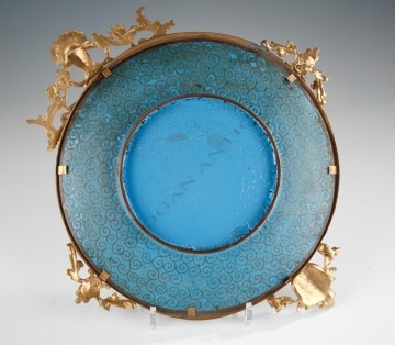 Paire de plats en émail cloisonné objets Tobogan Antiques Paris antiquités XIXe siècle