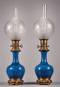 T. Deck<br />Pair of Orientalist lamps