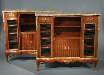 Paire de meubles-bilbiothèques – estampillé et signé P. Sormani – Tobogan Antiques – Antiquaire Paris 8ème-11