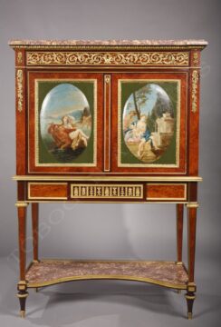 Secrétaire à médaillons peints de style Louis XVI – Signé H. Dasson – Tobogan Antiques – Antiquaire Paris 8ème-8