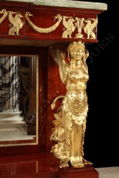 Console en acajou et bronze doré de style Empire – Attribuée à Krieger – Tobogan Antiques – Antiquaire Paris 8ème-5