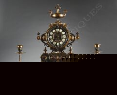 Garniture néo-grecque – signé H. Houdebine – Tobogan Antiques – Antiquaire Paris 8ème