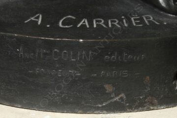 Paire de torchères Jour et Nuit – Signées E. Colin d’après un modèle de Carrier-Belleuse – Tobogan Antiques – Antiquaire Paris 8ème-1