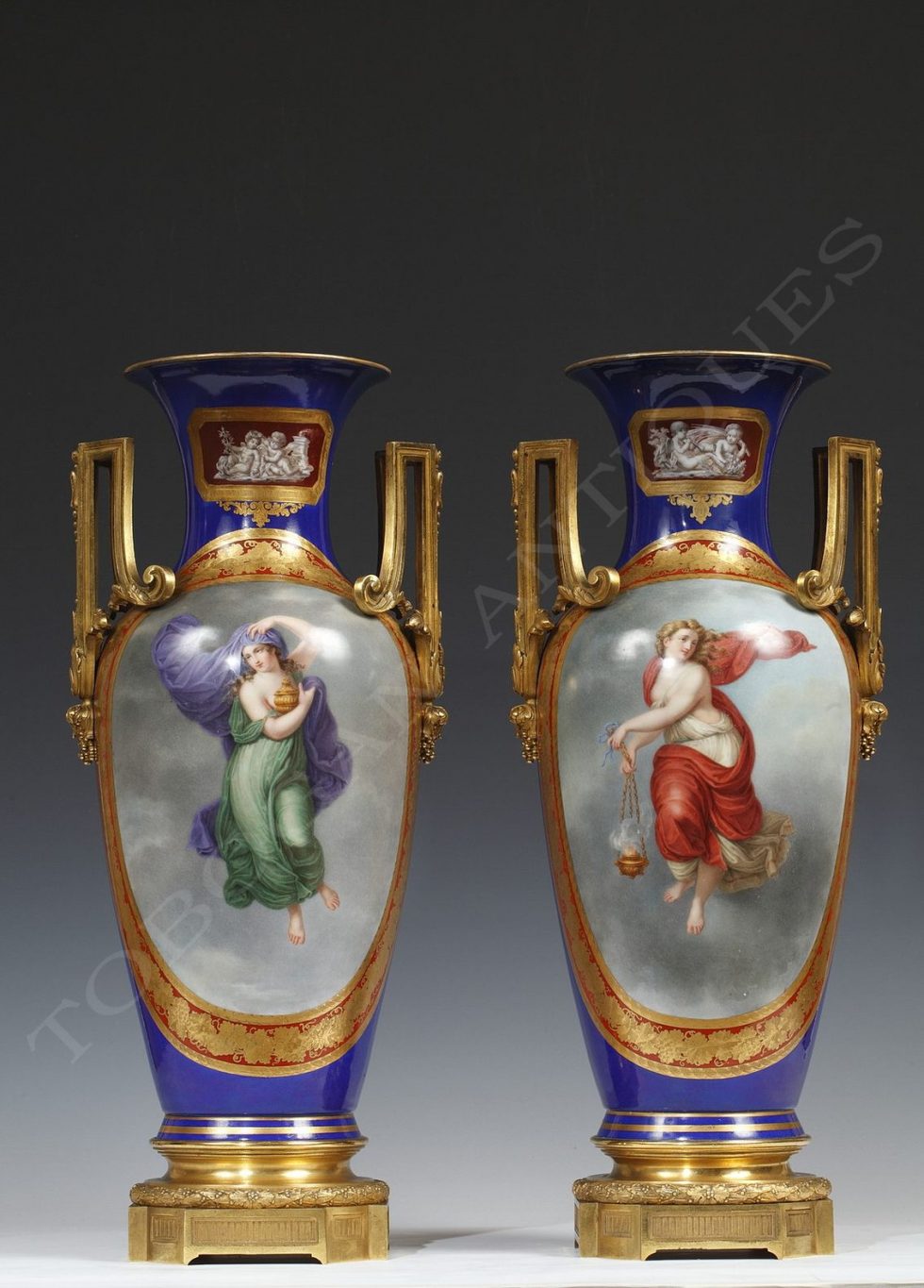 Manufacture of Berlin <br/> A Pair of Porcelain Vases