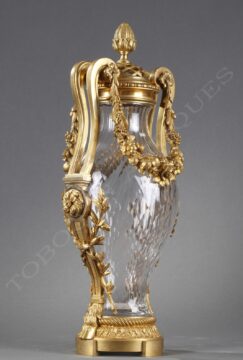 Paire de vases en cristal de Baccarat et bronze doré – signés H. Vian – Tobogan Antiques – Antiquaire Paris 8ème-3
