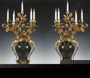 Maison Millet <br/> Importante paire de candélabres