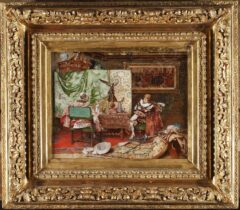 Tableau Les Mousquetaires – signé E. Toudouze – Tobogan Antiques – Antiquaire Paris 8ème_07
