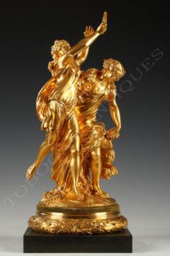 Bacchanale en bronze doré - Tobogan Antiques- Antiquaire Paris