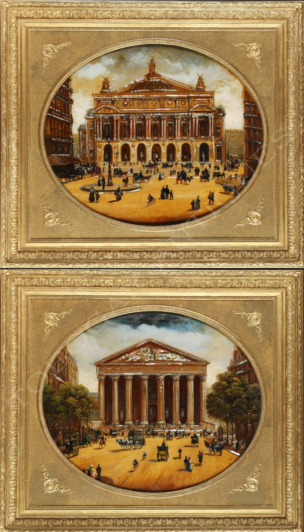 Charmante paire de peinture <br/> « La Belle Epoque »