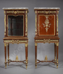 Cabinet et vitrine de style Louis XVI en acajou et bronze doré – Signé F. Linke – Tobogan Antiques – Antiquaire Paris 8ème_19 copie