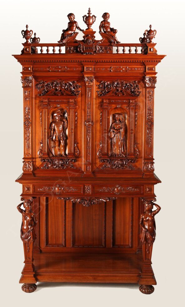 H.A. Fourdinois <br/> Exceptional Renaissance style Cabinet