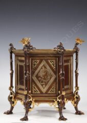 Jardinière Japonisante en bronze patiné et doré – Signé L’Escalier de Cristal – Tobogan Antiques – Antiquaire Paris 8ème
