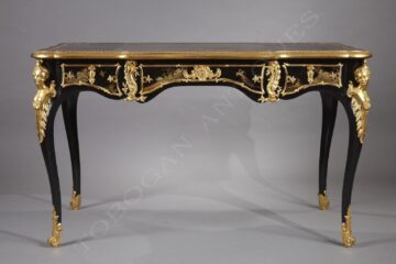 Bureau en bois laqué de style Louis XV – Signé A. Beurdeley – Tobogan Antiques – Antiquaire Paris 8ème_04