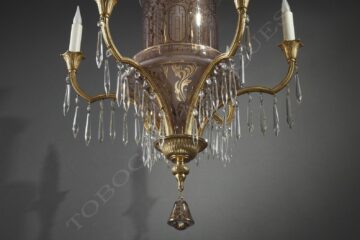 Lustre orientalisant en cristal et bronze doré – Tobogan Antiques – Antiquaire Paris 8ème_3