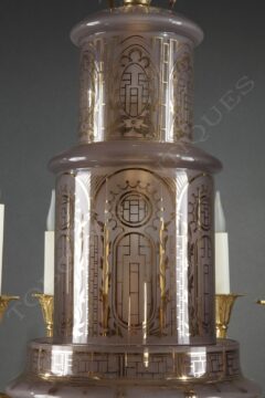 Lustre orientalisant en cristal et bronze doré – Tobogan Antiques – Antiquaire Paris 8ème_4