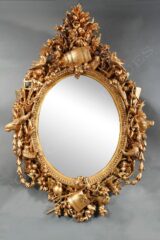 Miroir en bois sculpté et doré thème champêtre – Attribué à L. Frullini – Tobogan Antiques – Antiquaire Paris 8ème_10