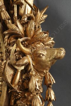 Miroir en bois sculpté et doré thème champêtre – Attribué à L. Frullini – Tobogan Antiques – Antiquaire Paris 8ème_2