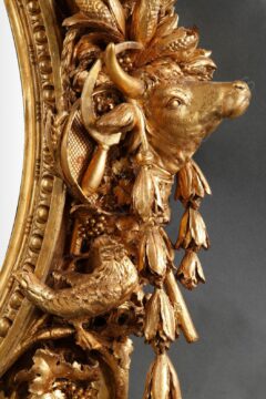 Miroir en bois sculpté et doré thème champêtre – Attribué à L. Frullini – Tobogan Antiques – Antiquaire Paris 8ème_3