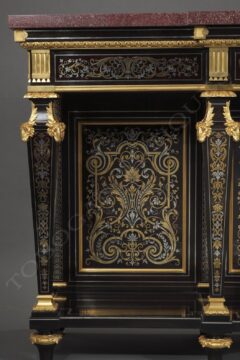 Table console de style Louis XIV en marqueterie Boulle – Estampillée Henry Dasson – Tobogan Antiques – Antiquaire Paris 8ème_3