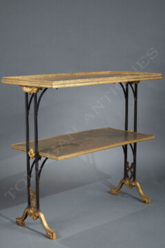 Table servante à deux plateaux en laque poudrée japonaise – Tobogan Antiques – Antiquaire Paris 8ème_7