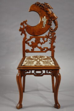 Paire de chaises japonisantes – Attribué à Gabriel Viardot – Tobogan Antiques – Antiquaire Paris 8ème-3