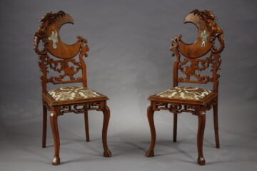 Paire de chaises japonisantes – Attribué à Gabriel Viardot – Tobogan Antiques – Antiquaire Paris 8ème-8