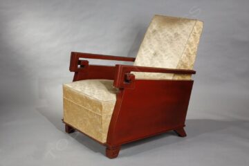 Paire de larges fauteuils années 1950 – Tobogan Antiques – Antiquaire Paris 8ème-4