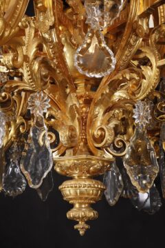 Exceptionnel lustre en bronze doré et cristal à 96 lumières – attribué à L.-A. Marquis – Tobogan Antiques – Antiquaire Paris 8ème-1