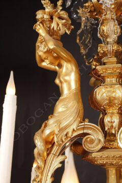 Exceptionnel lustre en bronze doré et cristal à 96 lumières – attribué à L.-A. Marquis – Tobogan Antiques – Antiquaire Paris 8ème-6