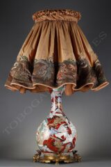 Lampe japonisante en porcelaine de Kutani et bronze doré – attribuée à E. Lièvre et F. Barbedienne – Tobogan Antiques – Antiquaire Paris 8ème-7