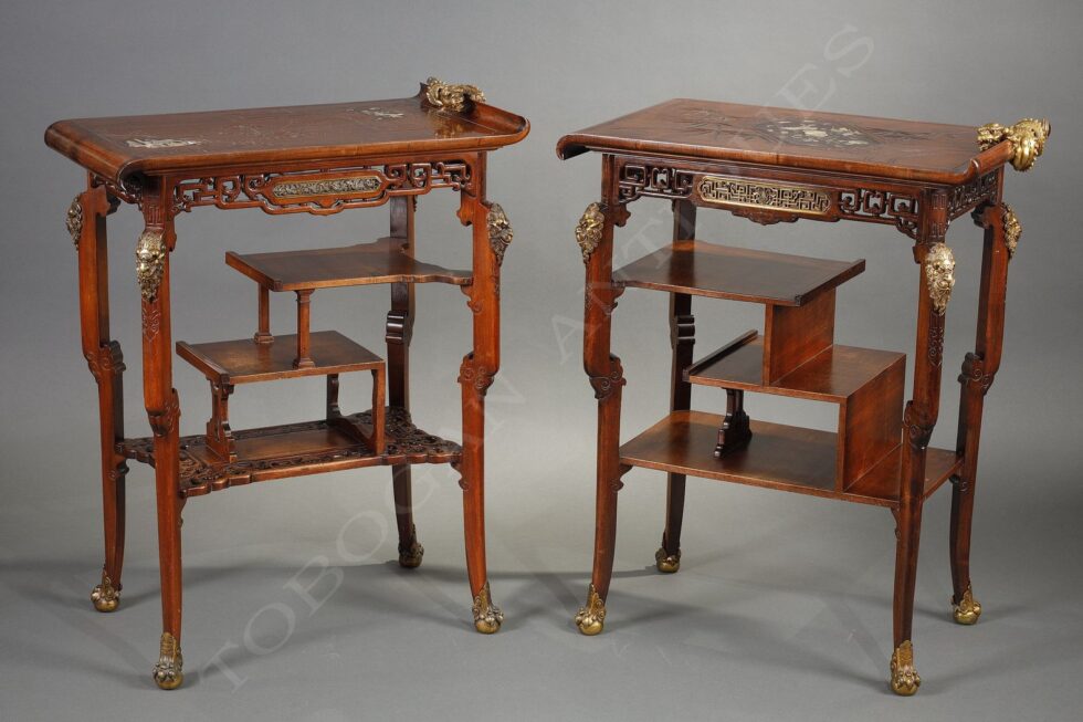 G. Viardot <br/> Pair of “Pagoda” Tables