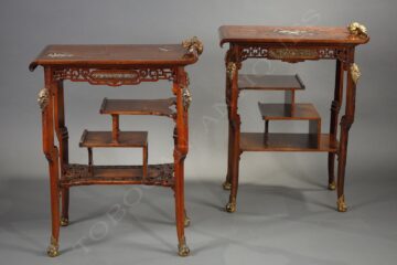 Paire de tables pagodes – attribué à G. Viardot – Tobogan Antiques – Antiquaire Paris 8ème-11