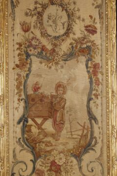 Suite de quatre tapisseries à scènes pastorales de la Manufacture de Beauvais – d’après François Boucher – Tobogan Antiques – Antiquaire Paris 8ème-4