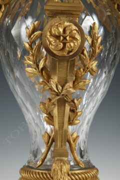 Paire de vases en cristal de Baccarat et bronze doré – attribué à H. Dasson – Tobogan Antiques – Antiquaire Paris 8ème-1