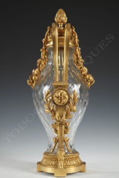 Paire de vases en cristal de Baccarat et bronze doré – attribué à H. Dasson – Tobogan Antiques – Antiquaire Paris 8ème-2