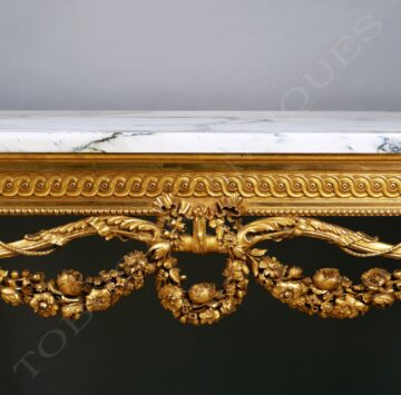 Table console néo-classique en bois doré par Quignon – Tobogan Antiques – Antiquaire Paris 8ème-4