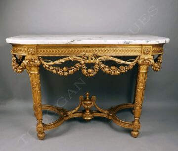 Table console néo-classique en bois doré par Quignon – Tobogan Antiques – Antiquaire Paris 8ème-7