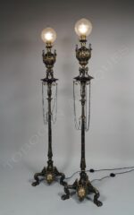 Paire de lampadaires néo-grecs attribués à Lacarrière, Delatour et Cie – Tobogan Antiques – Antiquaire Paris 8ème-5