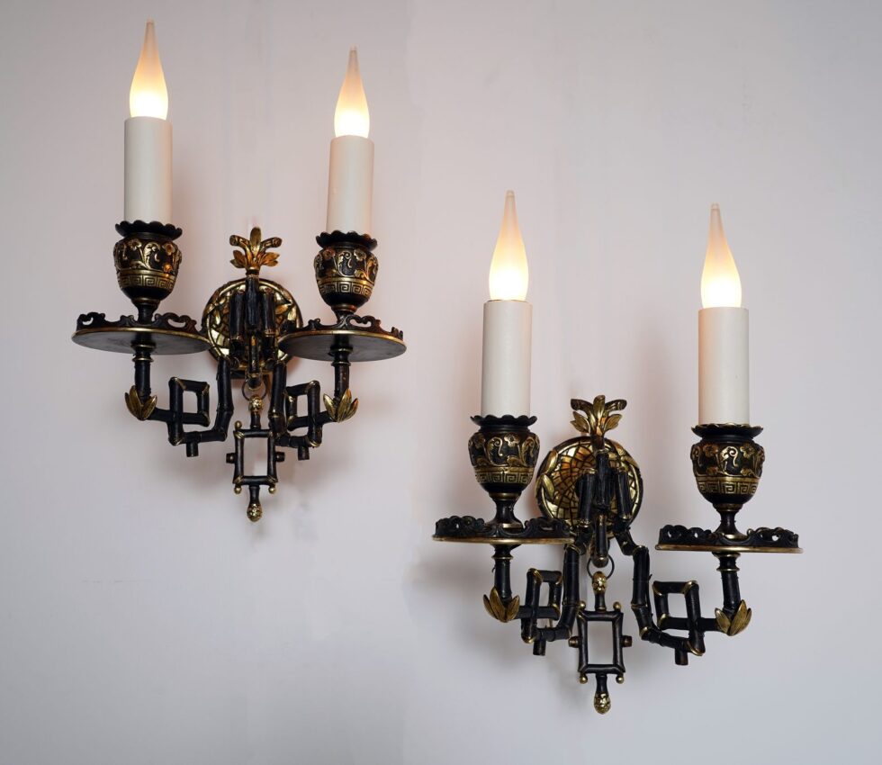 Marnyhac <br/> Pair of “Bamboo” Sconces