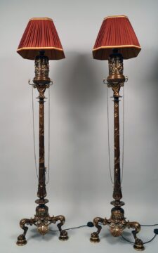 Paire de lampadaires néo-grecs en bronze par F. Barbedienne – Tobogan Antiques – Antiquaire Paris 8ème-4