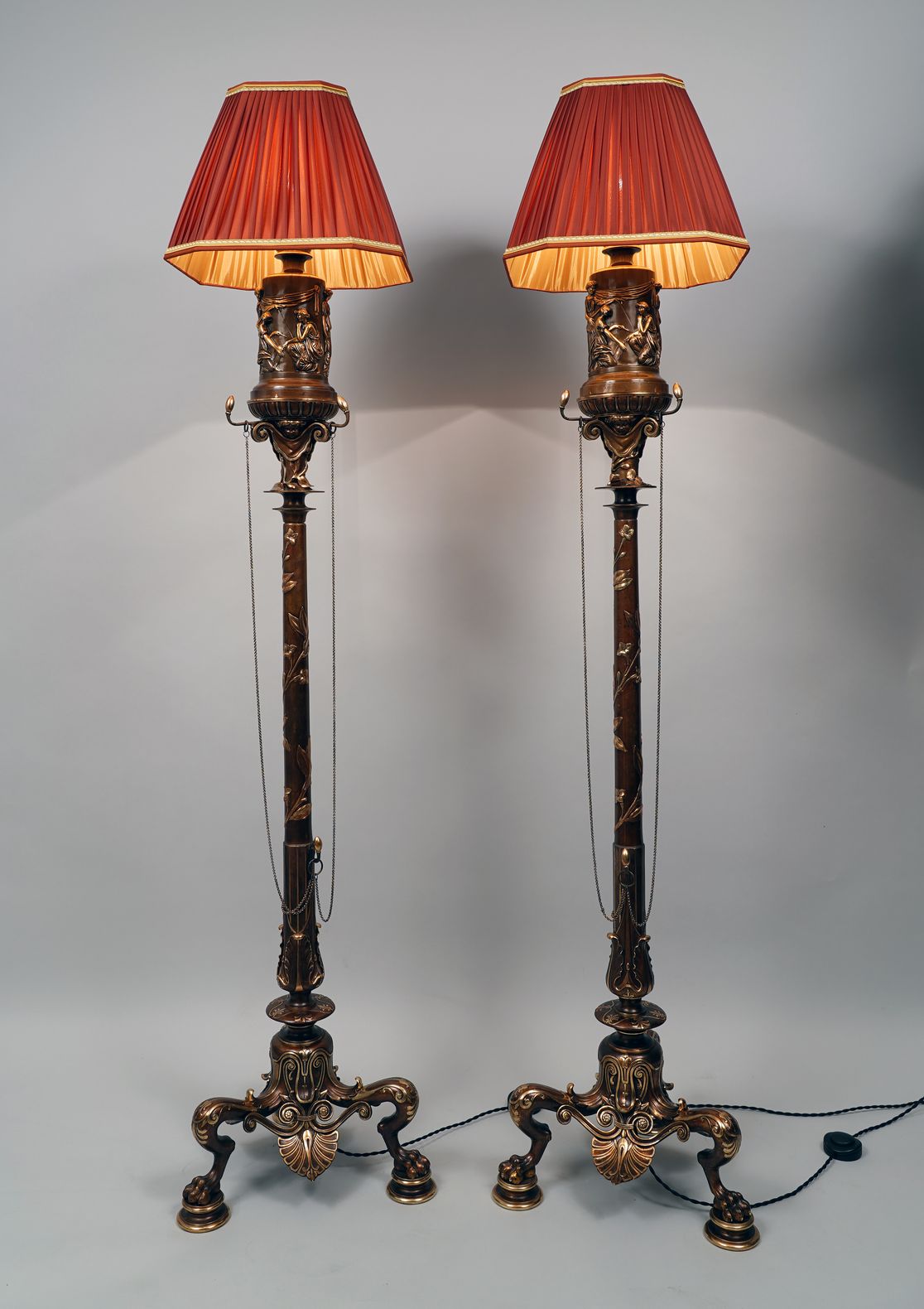 F. Barbedienne <br/> Pair of neo-Greek Floor Lamps