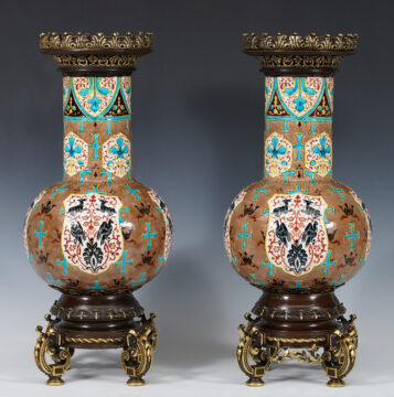 J.Vieillard & cie  & A. de Caranza <br/> Belle Paire de Vases Balustres