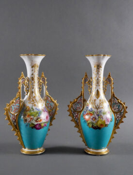 Paire de vases orientalisants porcelaine de paris-4