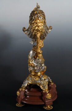 Centre de table La Naïade en bronze argenté et doré – attribué à G. Denière – Tobogan Antiques – Antiquaire Paris 8ème-5