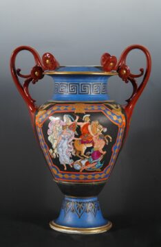 Paire de vases néo-Grecs – Porcelaine de Paris – Tobogan Antiques – Antiquaire Paris 8ème-8