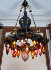 Lustre Marocain à verrines colorées – Tobogan Antiques – Antiquaire Paris 8ème-6