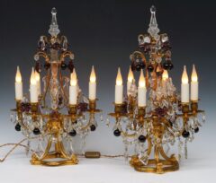 Paire de Girandoles en cristal et bronze doré attribuée à H. Vian – Tobogan Antiques – Antiquaire Paris 8ème-7