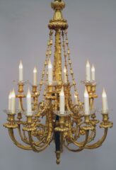 Lustre en bronze doré aux têtes d’aigle de style Louis XVI attribué à H. Vian – Tobogan Antiques – Antiquaire Paris 8ème-7
