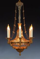 Lustre aux dauphins attribué à Maison Baguès – Tobogan Antiques – Antiquaire Paris 8ème-7